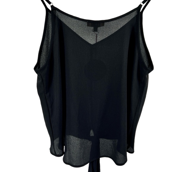 Umgee NWT Black Tie Front Tank Top Blouse Size Small Adjustable Spaghetti Straps - Picture 9 of 16